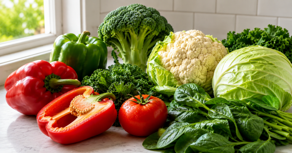 verduras y hortalizas con vitamina C